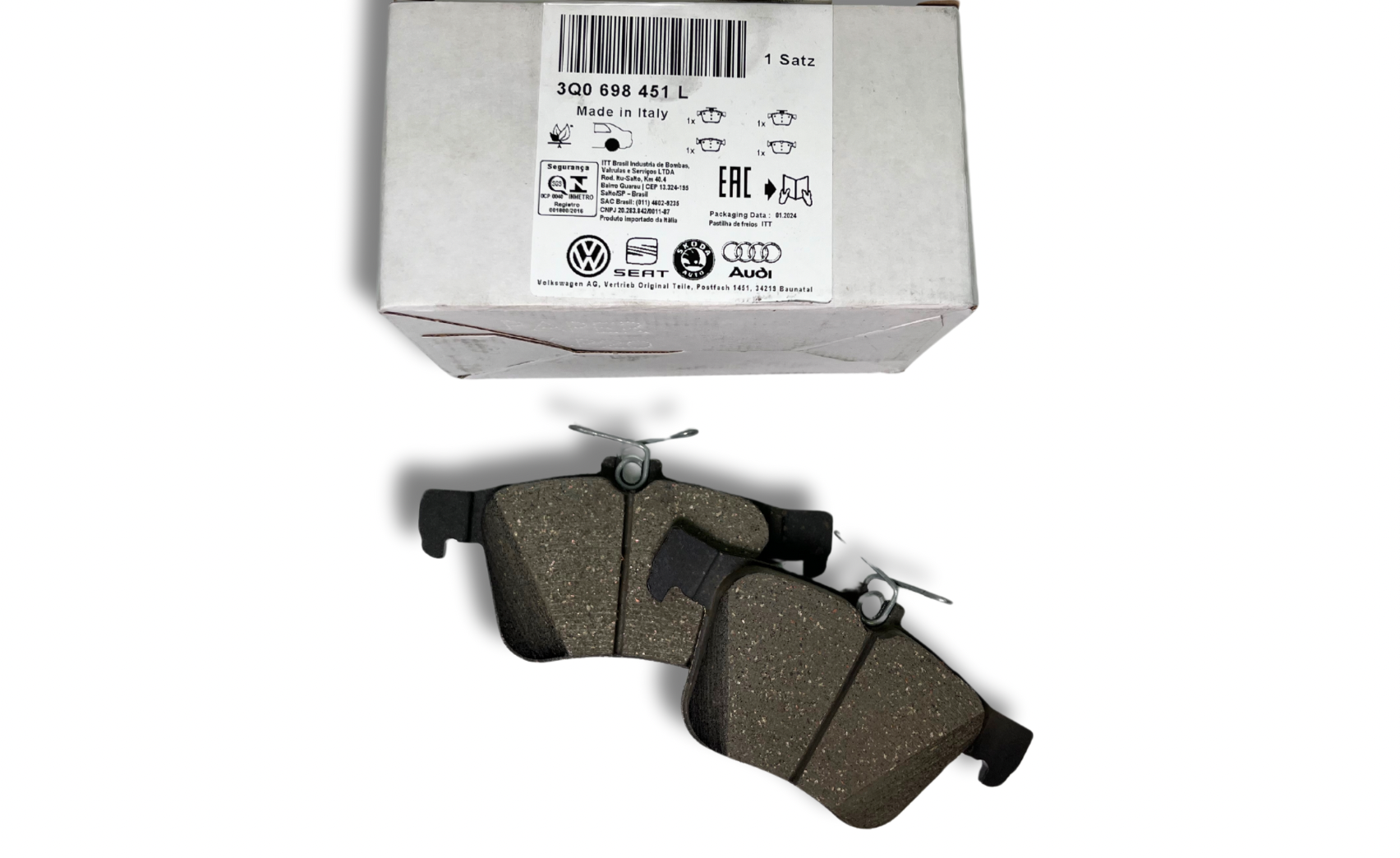 Колодки тормозов зад. (3Q0698451L)