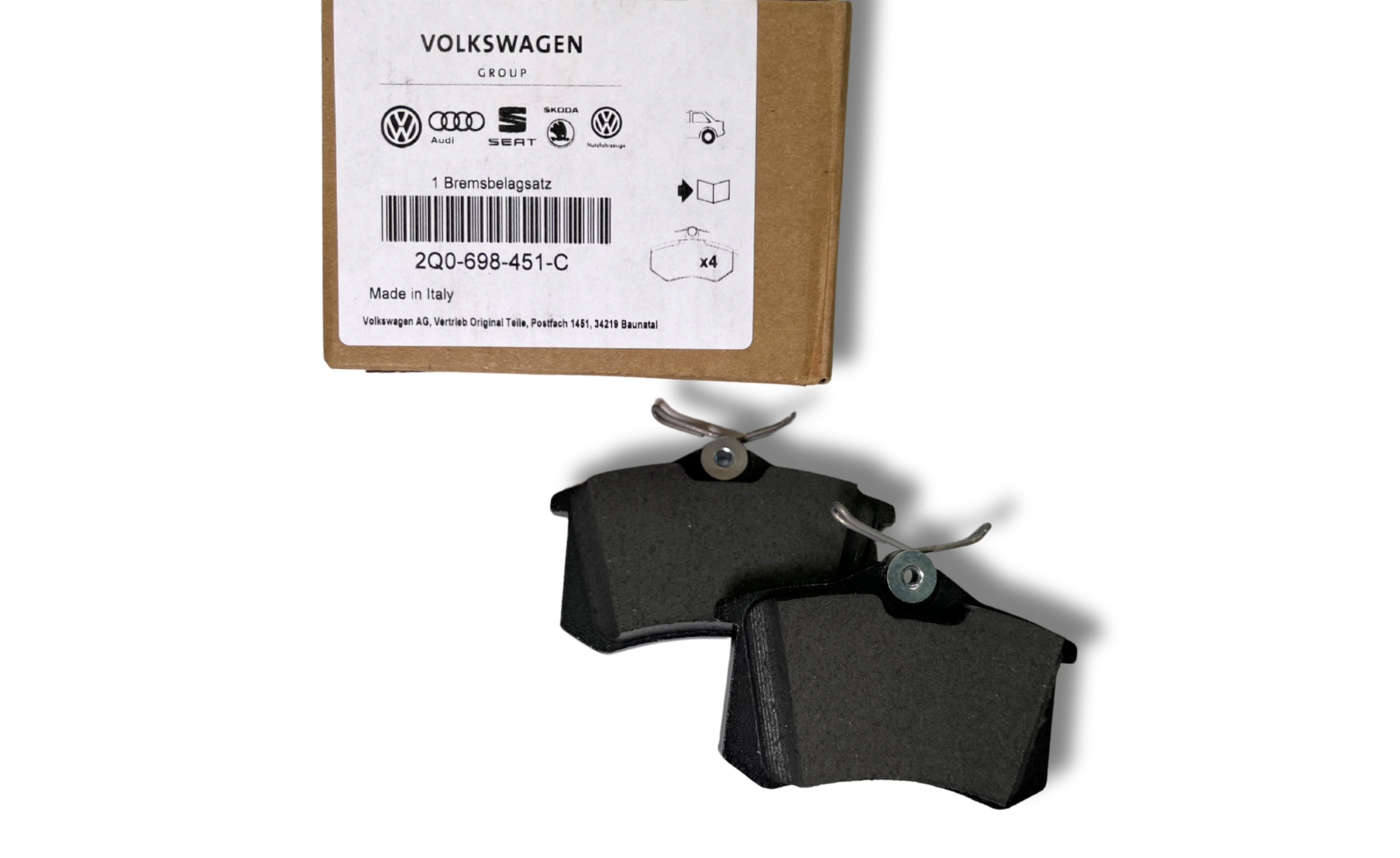 Колодки тормозов зад. (2Q0698451C) 1